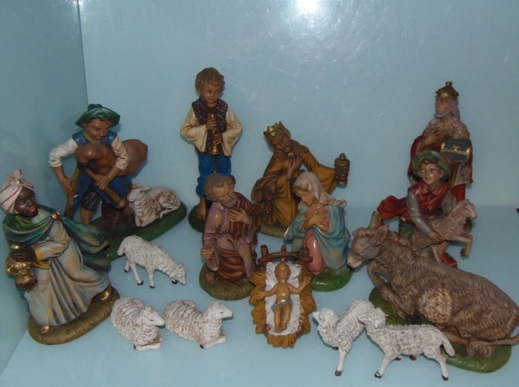 Kerststalfiguren kerststal kerstmis antiek, Ophalen