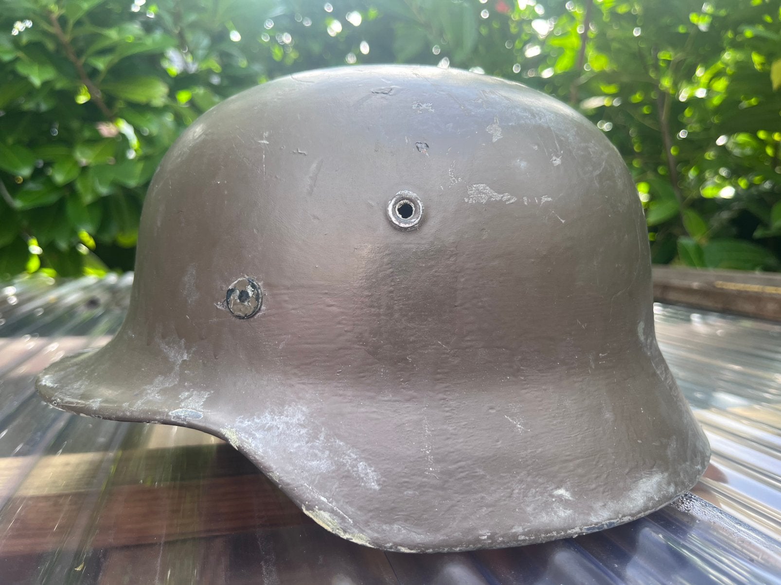 Duitse helm tweede wereldoorlog, Verzamelen, Ophalen of Verzenden, Duitsland, Helm of Baret