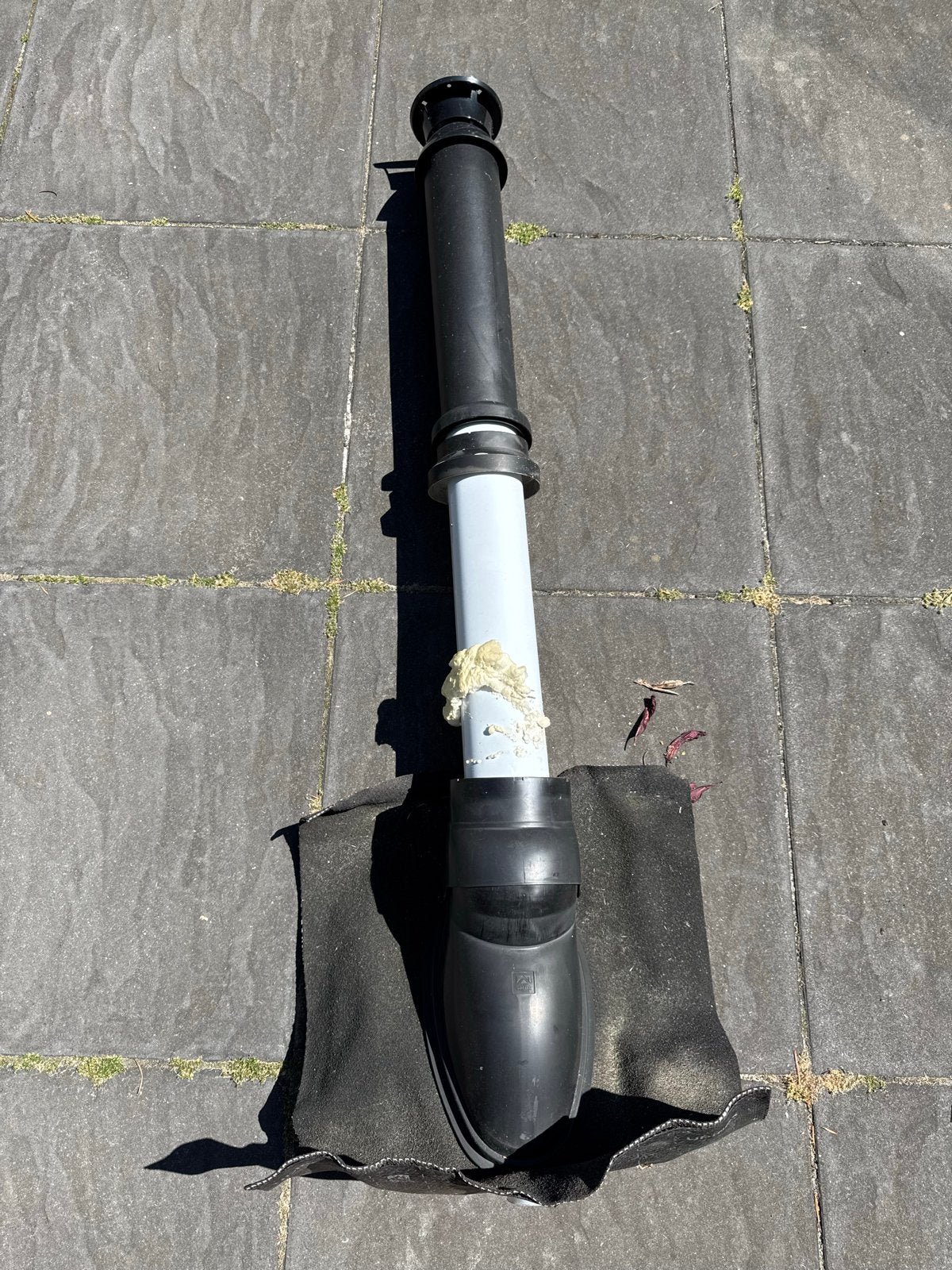 Ubbink rookgasafvoer - compleet met dakdoorvoer, Ophalen, Afvoer, Gebruikt, Pvc