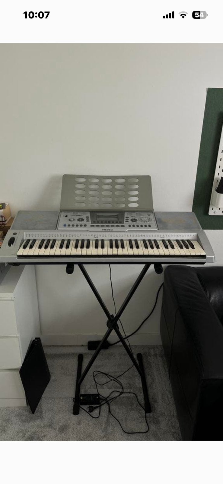 Medeli keyboard incl. Standaard, Ophalen, Zo goed als nieuw, 61 toetsen, Medeli