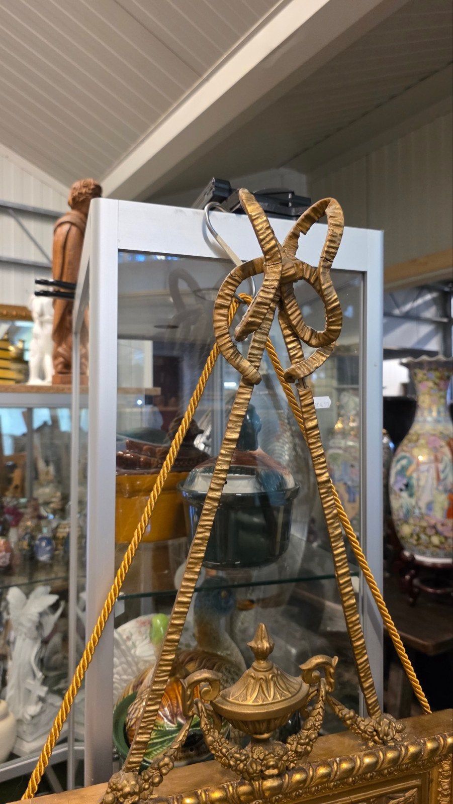 antieke Franse wandspiegel, Ophalen, Ovaal, Minder dan 50 cm