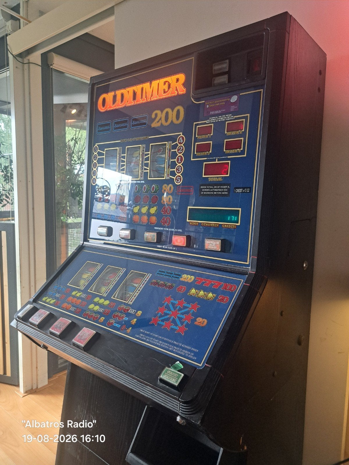 Oldtimer 200 fruitautomaat - Barcrest, Verzamelen, Automaten | Gokkasten en Fruitautomaten, Euro, Ophalen, Gebruikt
