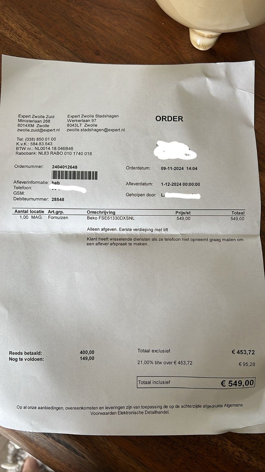 Beko Fornuis met Gas Kookplaat en Oven - Zo goed als nieuw, Witgoed en Apparatuur, Fornuizen, 60 cm of meer, Zo goed als nieuw