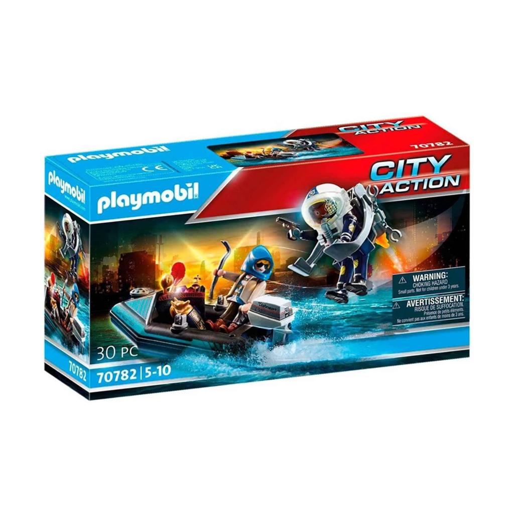 Playmobil City Action 70782 Jetpack en boot, Ophalen of Verzenden, Zo goed als nieuw
