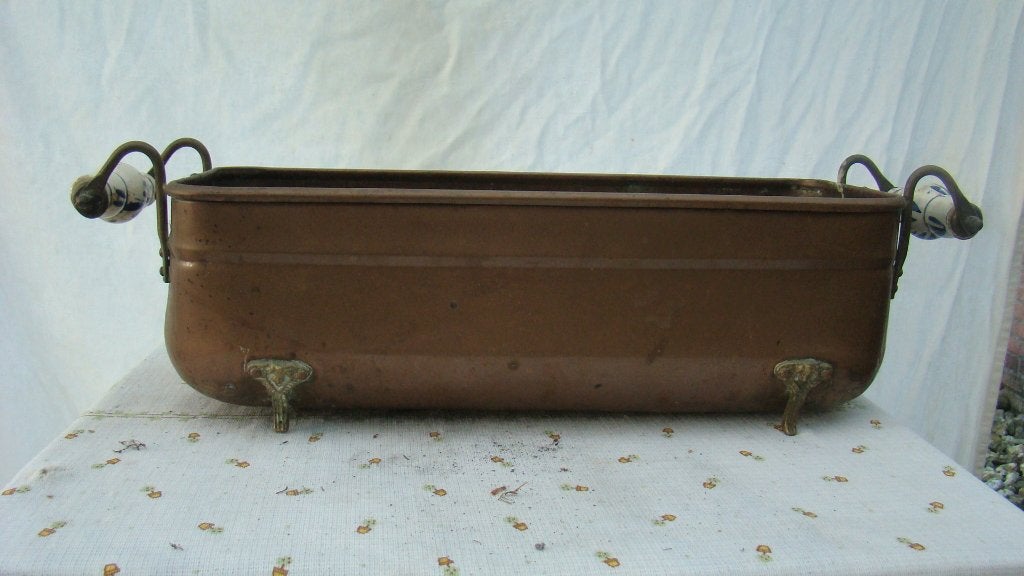 Koperen bloembak / helmkit, Ophalen of Verzenden