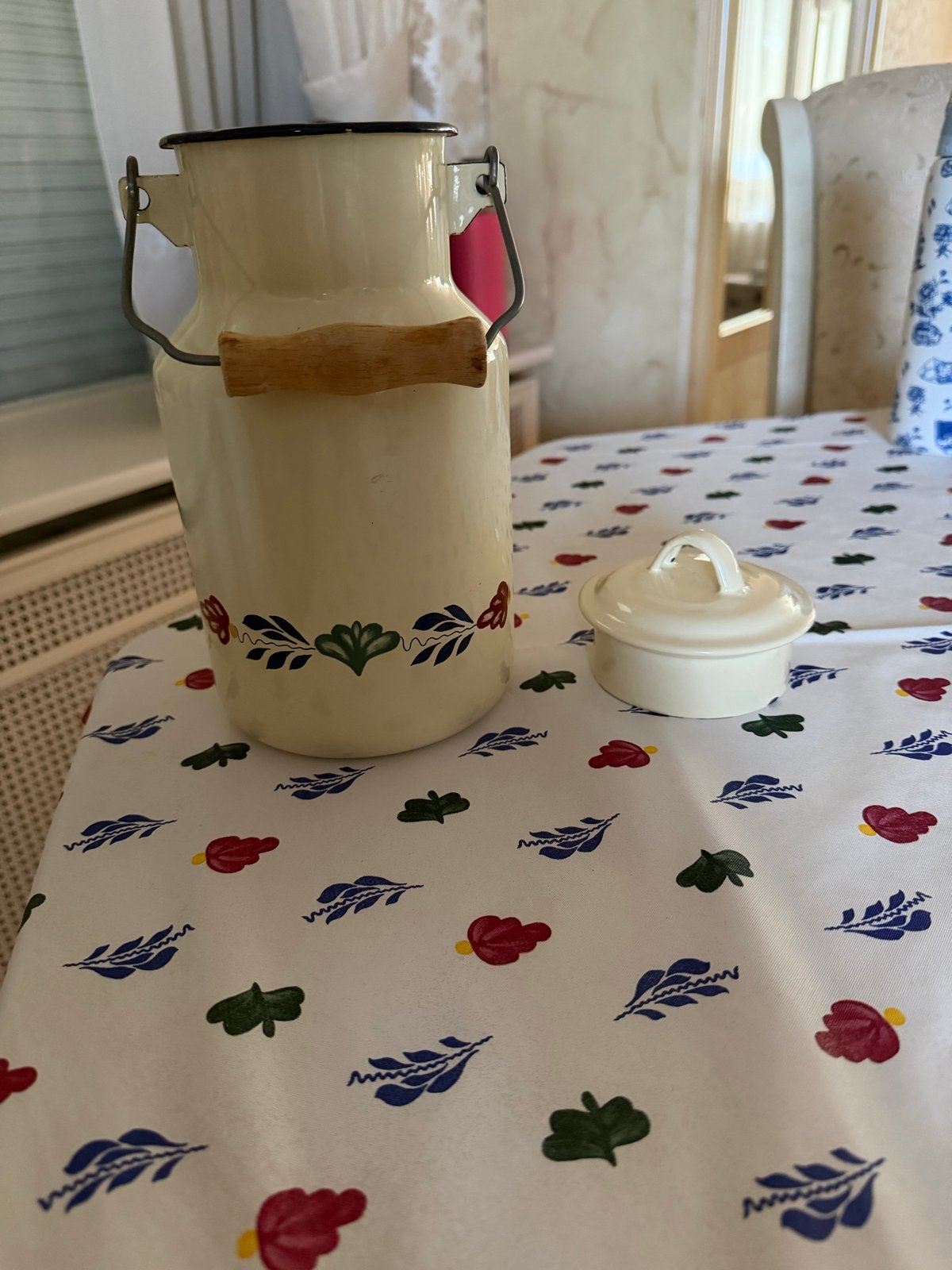 Originele Boerenbont melkbus met deksel, Ophalen of Verzenden