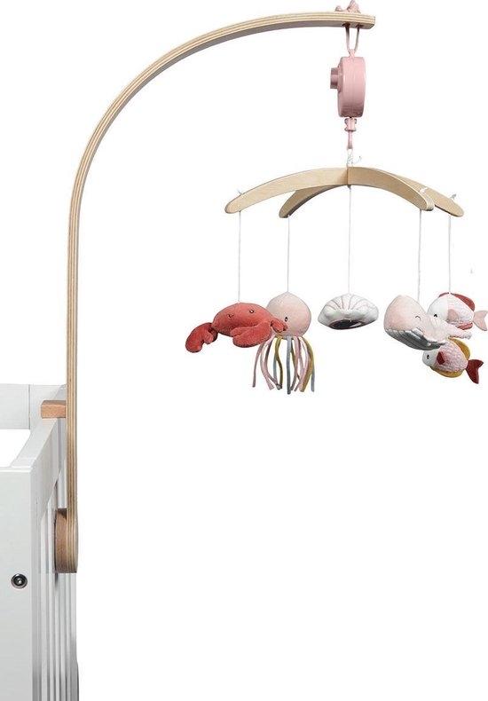 Little Dutch Houten Muziekmobiel wit - Ocean pink, Ophalen of Verzenden, Nieuw, Mobiel, Met geluid