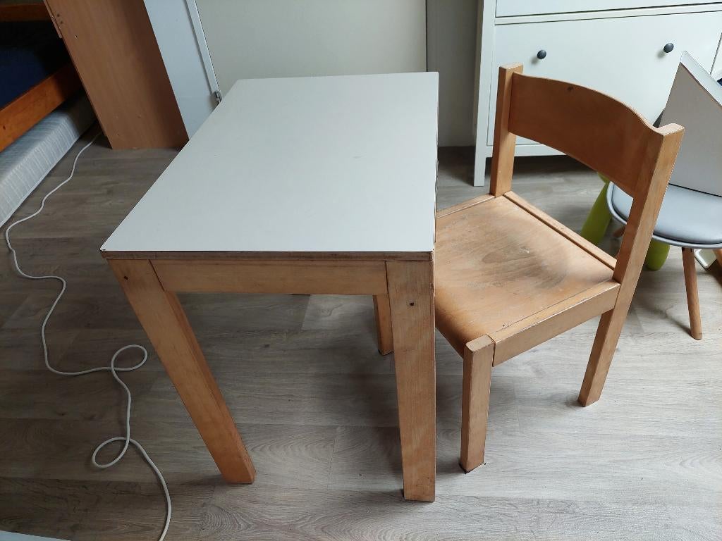 Schoolbankje / tafeltje, Ophalen, Gebruikt, Tafel(s) en Stoel(en)