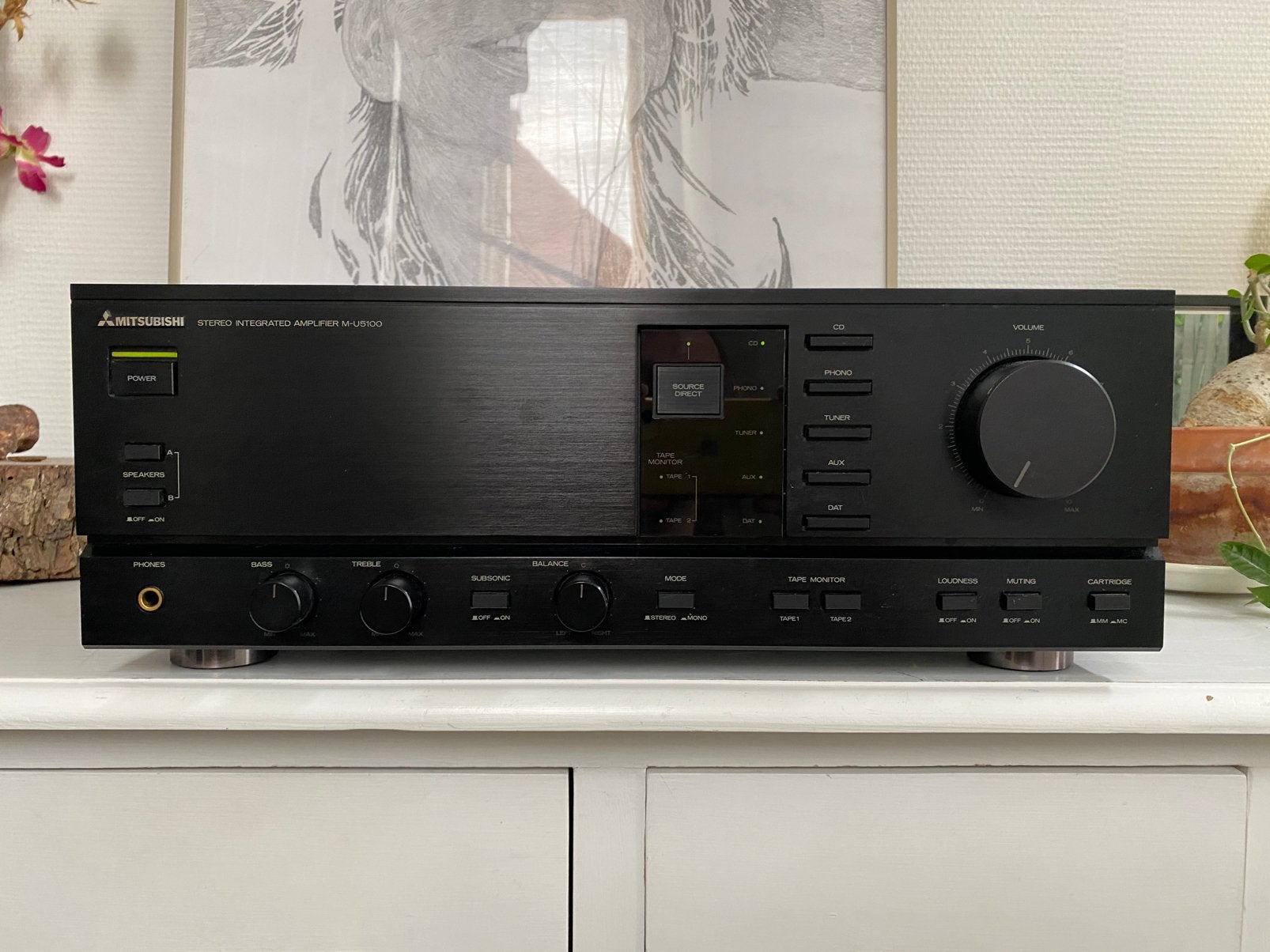 Mitsubishi M-U5100 AKAI AM52 Stereo Versterkers, Overige merken, Ophalen of Verzenden, Zo goed als nieuw, 60 tot 120 watt