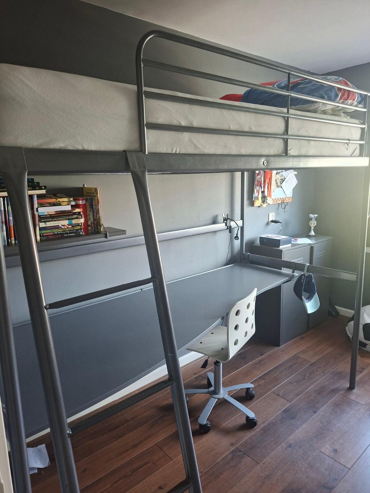 Hoogslaper met bureau, Ophalen, Gebruikt, Eenpersoons, 200 cm