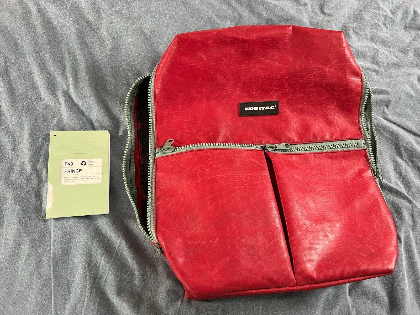 Freitag F49 Fringe Rugzak - Rood, Overige merken, 25 tot 40 cm, Ophalen of Verzenden, Zo goed als nieuw