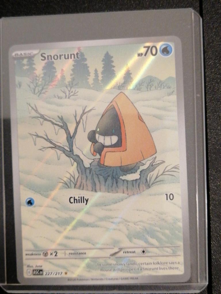 Pokémon Kaart Snorunt 227/217 Chilling Reign, Ophalen of Verzenden, Zo goed als nieuw, Losse kaart, Foil