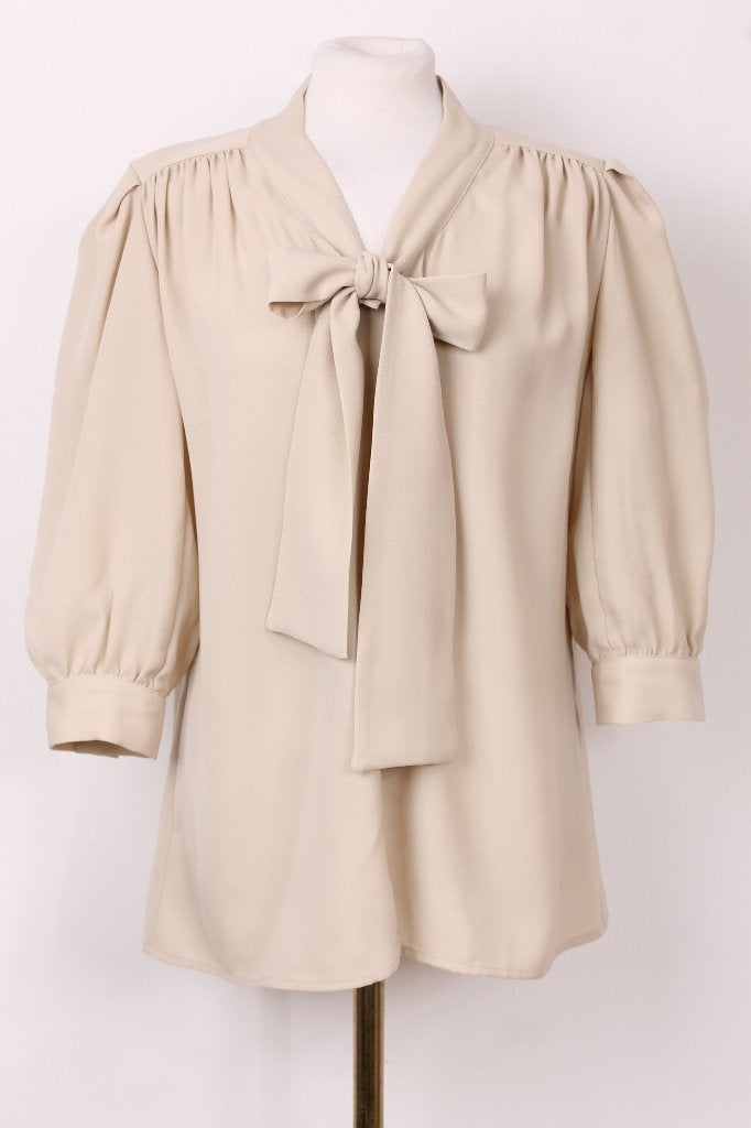 Zomer! Geplooide blouse MULBERRY maat 46, Kleding | Dames, Blouses en Tunieken, Beige, Maat 46/48 (XL) of groter, Ophalen of Verzenden