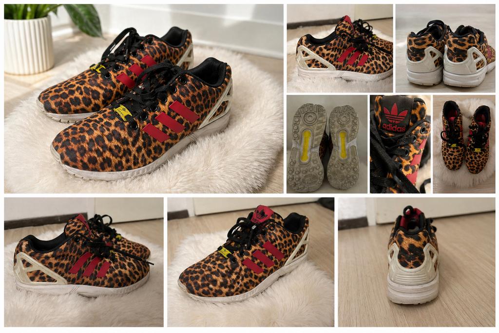 Adidas ZX Flux Leopard – statement sneakers – maat 38, Overige kleuren, Ophalen of Verzenden, Sneakers of Gympen, Zo goed als nieuw