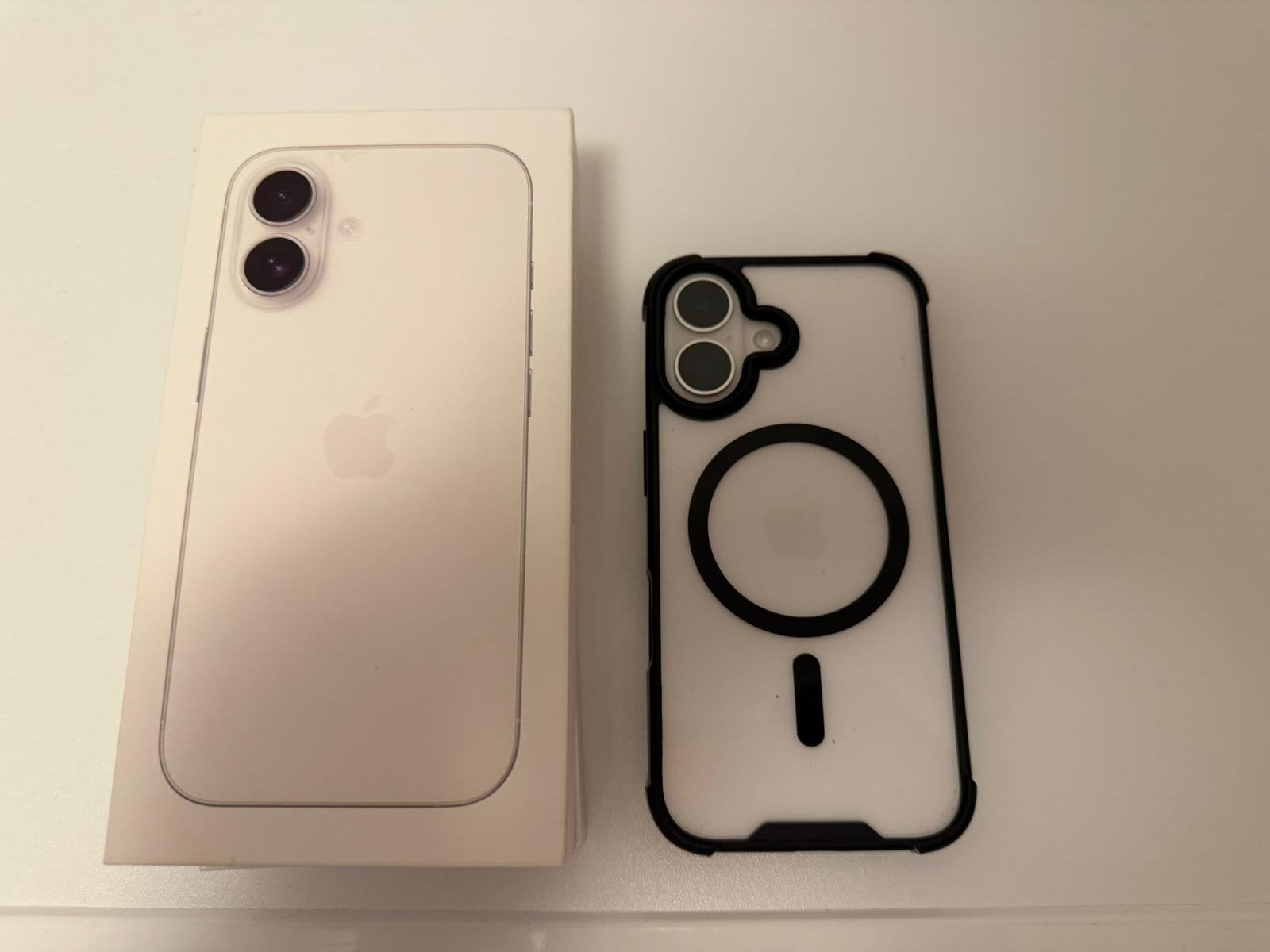 iPhone 16 met 91% batterijconditie, altijd in hoesje, Telecommunicatie, Mobiele telefoons | Apple iPhone, 128 GB, Wit, IPhone 16