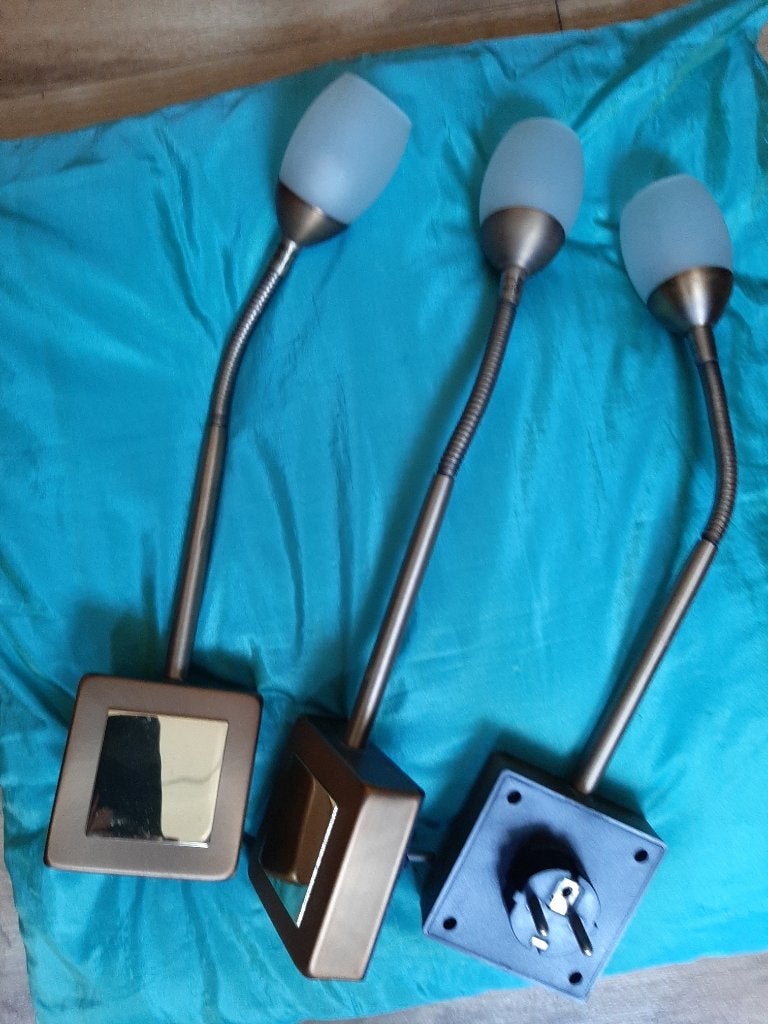 Stekker Lees lampen draaibaar dimbaar 3 stuks samen, Ophalen, Verstelbaar, Overige fittingen, Zo goed als nieuw