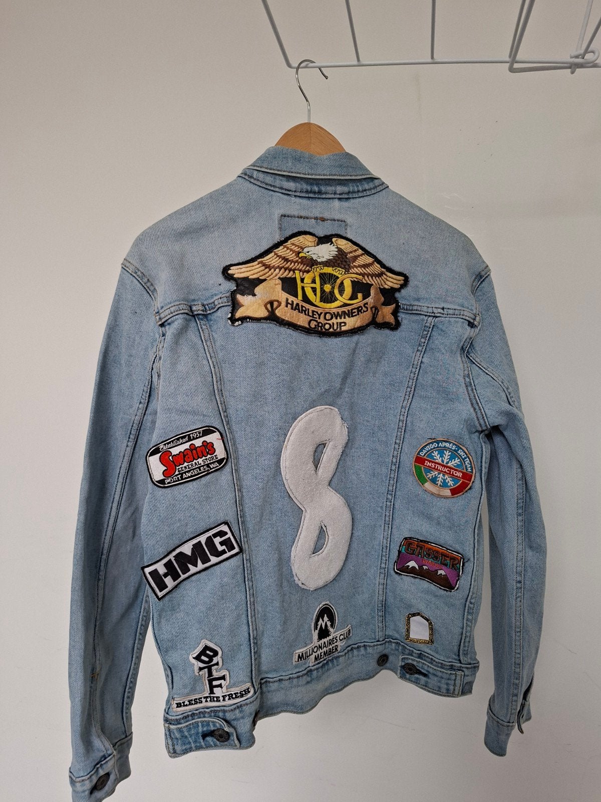 Levi's trucker biker jack Harley Davidson Patchwork maat M, Ophalen of Verzenden