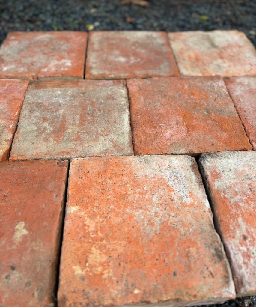 Lot Antieke terracotta tegels. Voor info BELLEN 0474220705, Ophalen