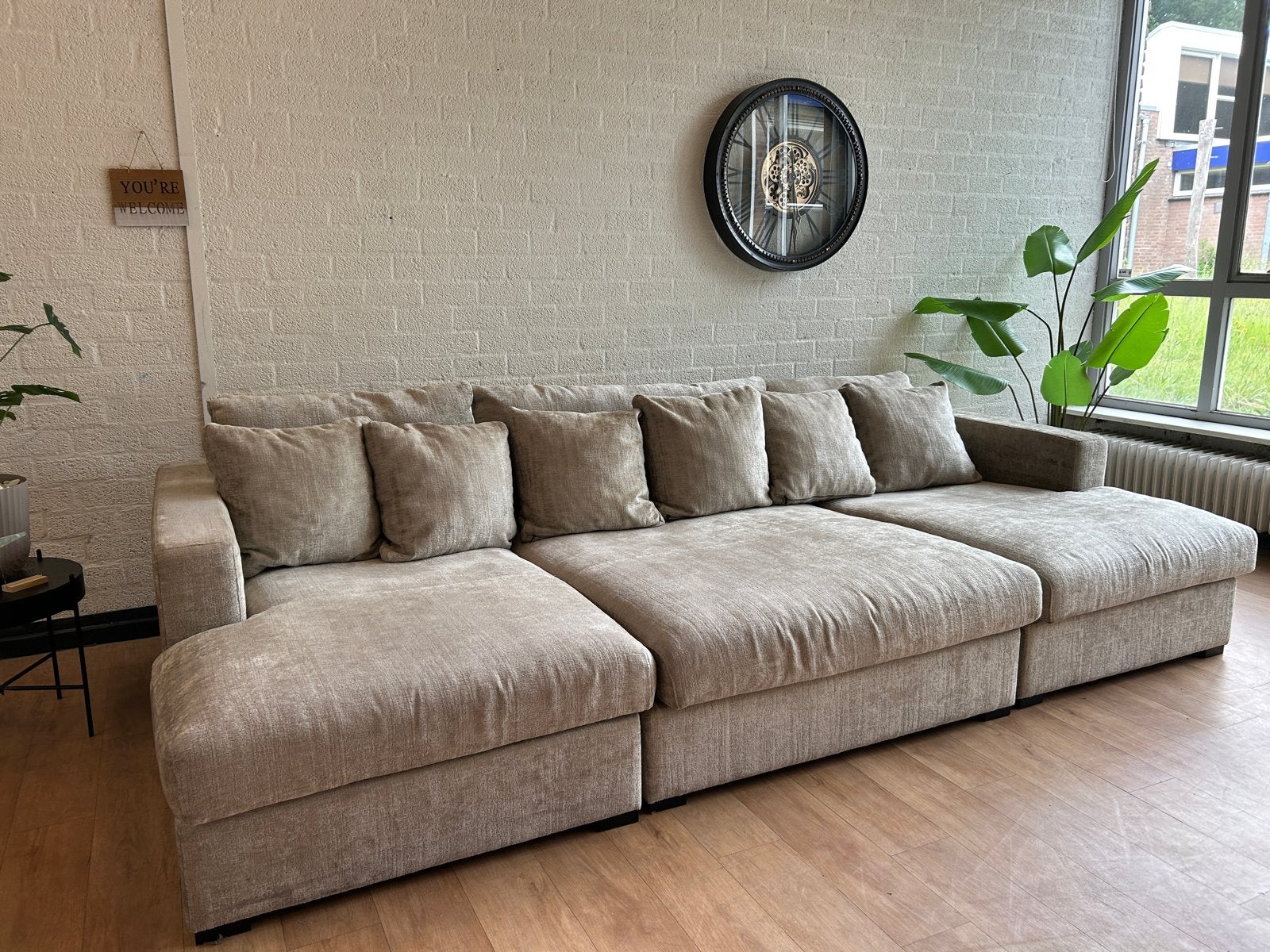 PRACHTIGE Zitbank Florence lounge XL - Showroomstaat, 100 tot 125 cm, 300 cm of meer, Ophalen of Verzenden, Zo goed als nieuw