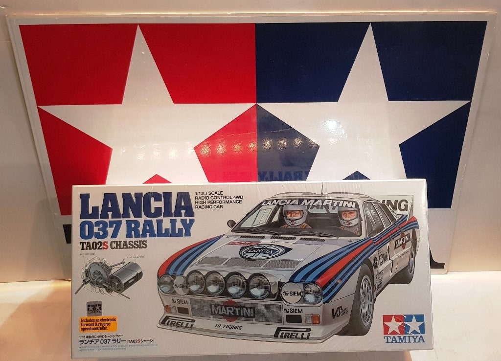Tamiya Lancia 037 Rallye TA-02S #58654 NIB (100% nieuw), Elektro, Nieuw, Ophalen of Verzenden, Schaal 1:10