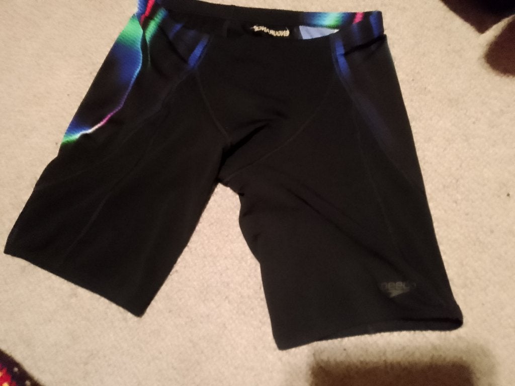 zwembroek speedo endurance maat 52 met pijpen, Ophalen, Maat 52/54 (L), Zwart