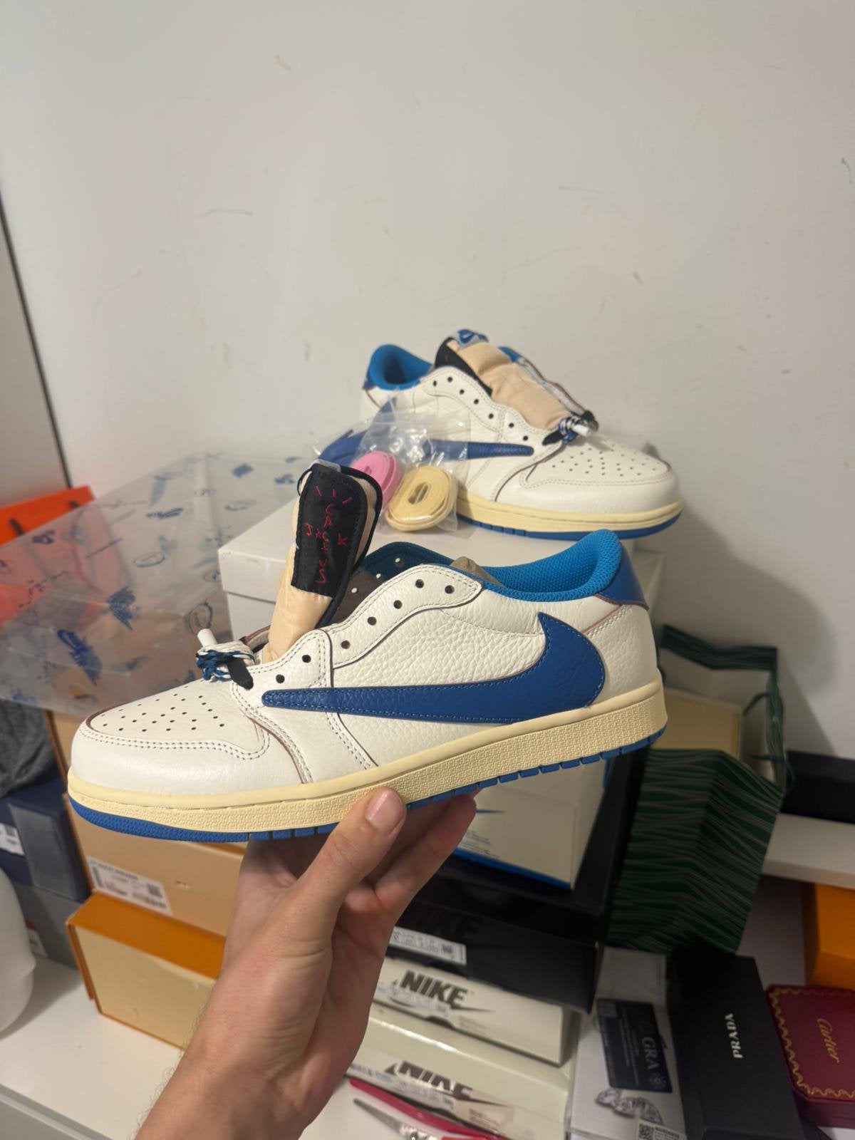 Nike Jordan 1 Low x Travis Scott x Fragment Military Blue, Ophalen of Verzenden, Nieuw