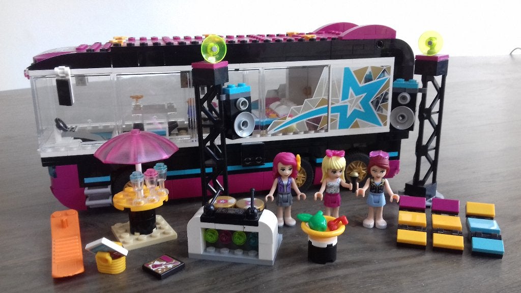 Lego Friends 41106 Popster Toerbus - Compleet, Lego, Compleet, Friends, Ophalen of Verzenden