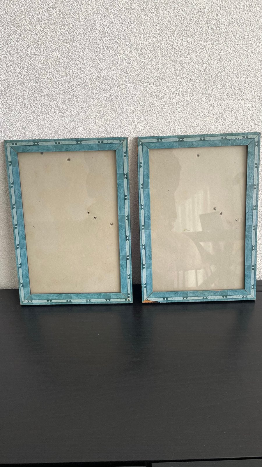 Set van 2 fotolijsten - 24x34 cm - Blauw, Overige materialen, Gebruikt, Blauw, Ophalen of Verzenden