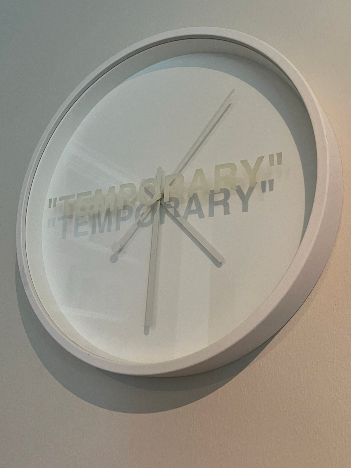 Virgil Abloh x IKEA MARKERAD Wandklok 'TEMPORARY', Ophalen, Wandklok, IKEA, Wit