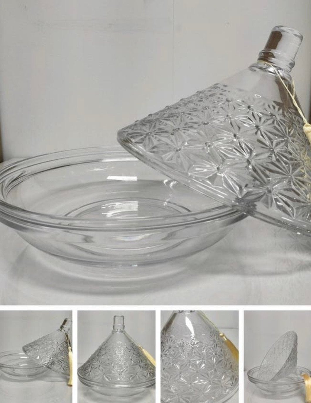 Glazen Tajine met Deksel - 28 cm - Decoratief en Praktisch, ., Nieuw, Ophalen of Verzenden, .