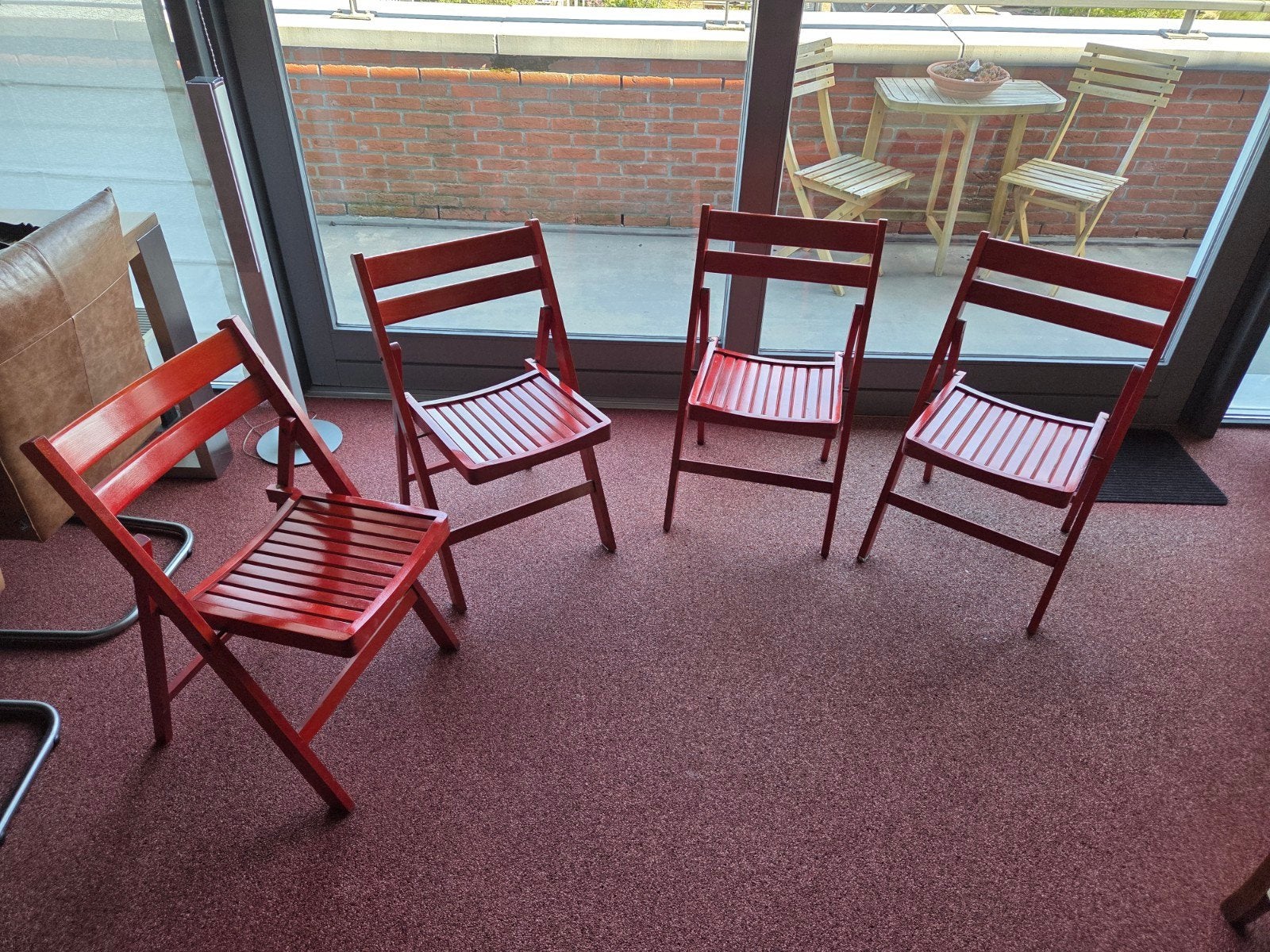 Houten Klapstoelen Mid-Century Jaren '60 - Goede Staat, Huis en Inrichting, Ophalen, Gebruikt, Hout, Mid-century, Jaren '60