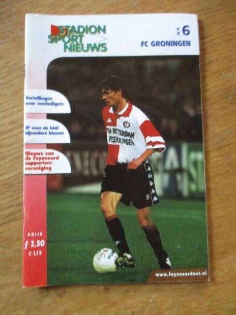 Programmaboekje 6 Feyenoord - FC Groningen 14 oktober 2001, Ophalen of Verzenden, Gelezen, Watersport en Hengelsport