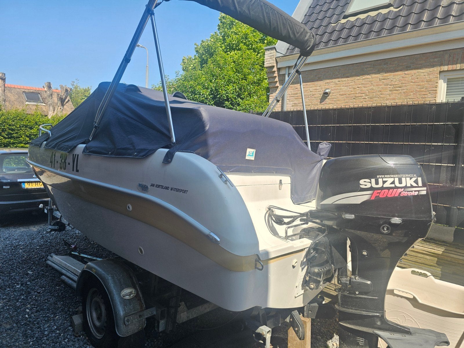 Consoleboot Aquamar panaria 50 pk 4 takt en trailer, Ophalen of Verzenden
