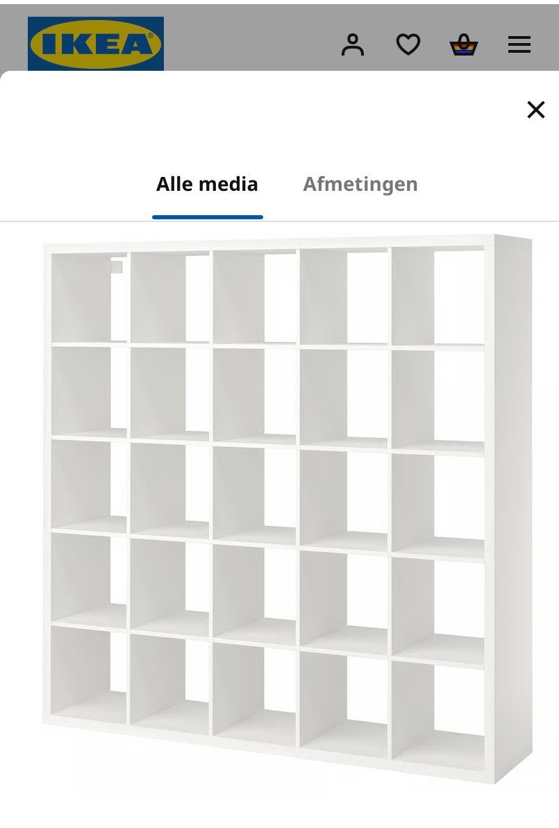 IKEA KALLAX kast – 25 vakken – €20, Ophalen, Gebruikt, 25 tot 50 cm