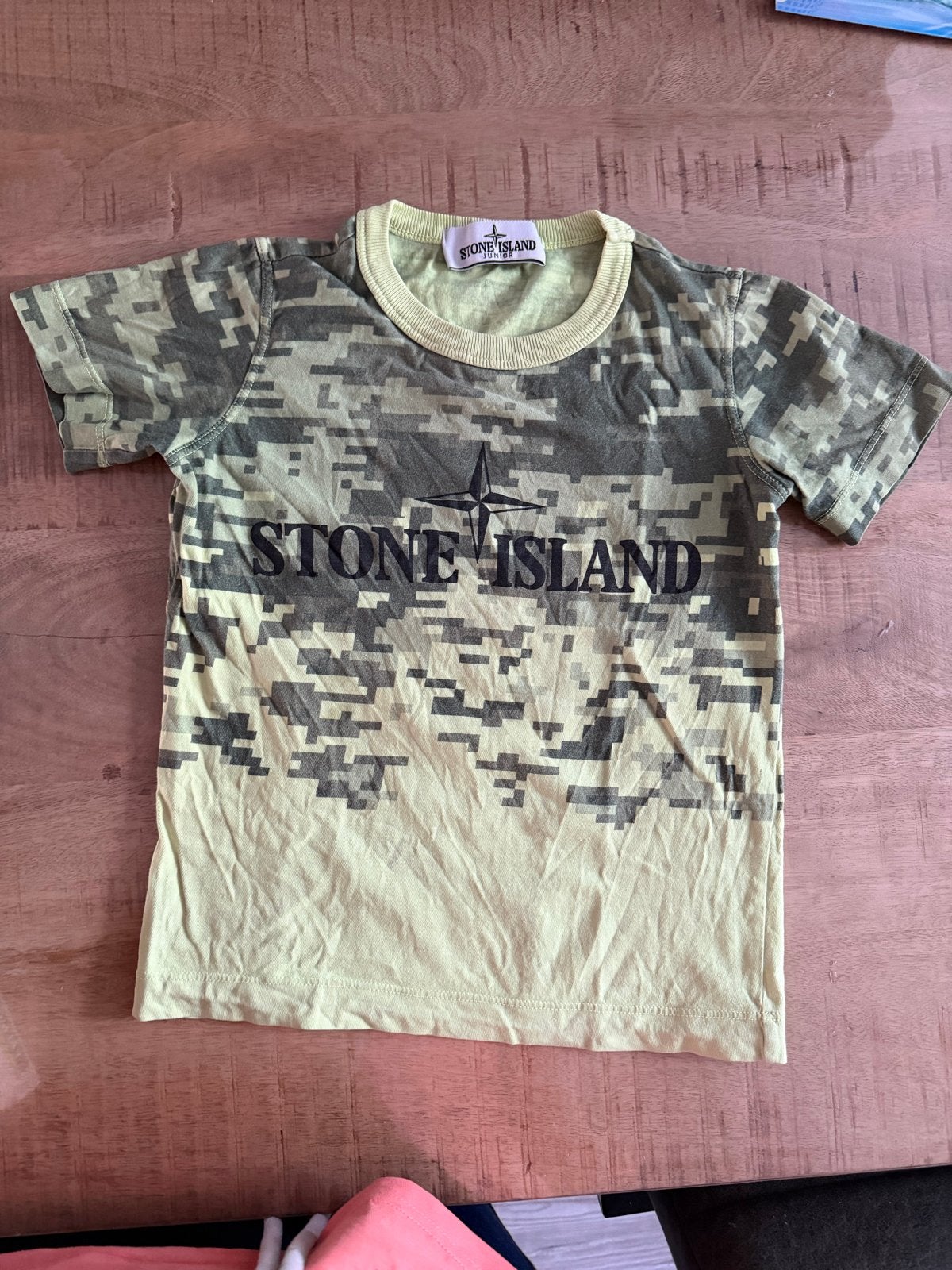 Origineel Stone Island Junior T-shirt Camo, Ophalen of Verzenden, Gebruikt, Jongen
