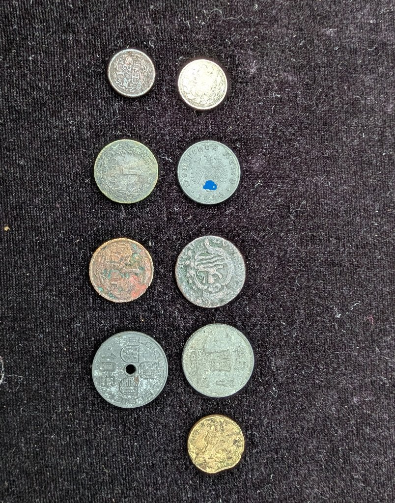 Lot Oude Munten - Zilver, WOII Zink & 1750 Duit, Ophalen of Verzenden, Koningin Wilhelmina, Overige waardes, Zilver