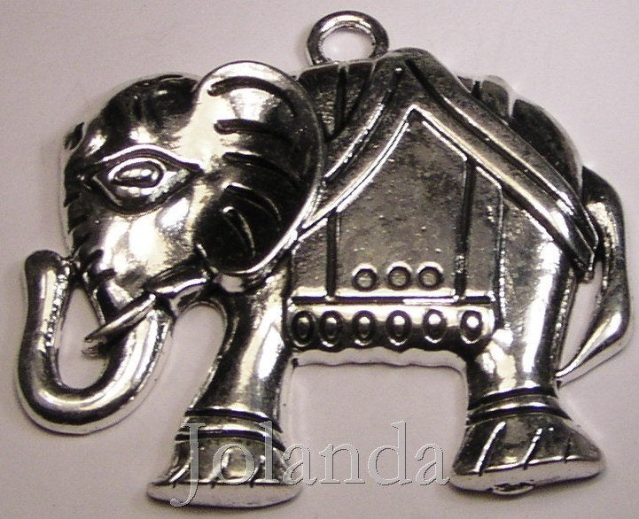 1120 Grote Hanger Zilver Kleurige Metalen Olifant, Ophalen of Verzenden, Nieuw, Hanger