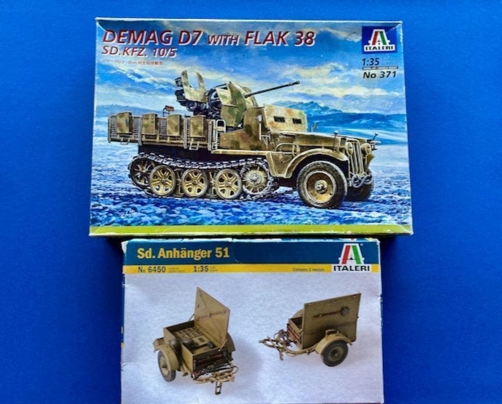 Italeri	371	Sd. Kfz.10/5 w/ FLAK 38	1/35 & trailer set, Italeri, Verzenden, 1:32 tot 1:50, Nieuw