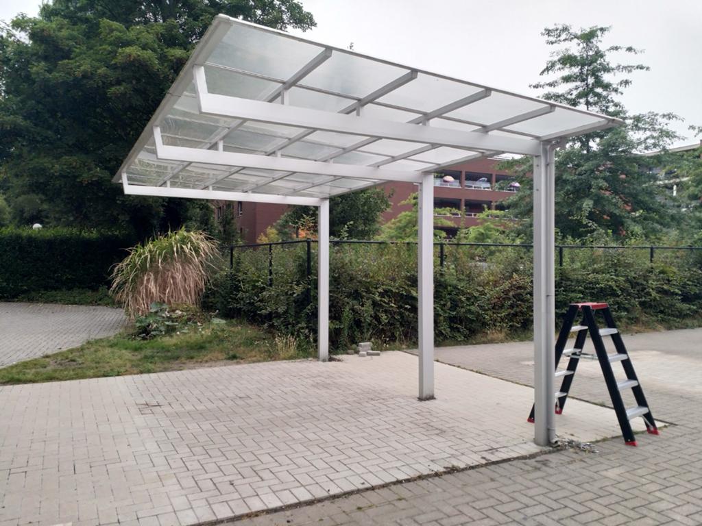 Carport Aluminium 640x310 met plexiglas dak, Tuin en Terras, Overkappingen, Ophalen, Gebruikt, Carport