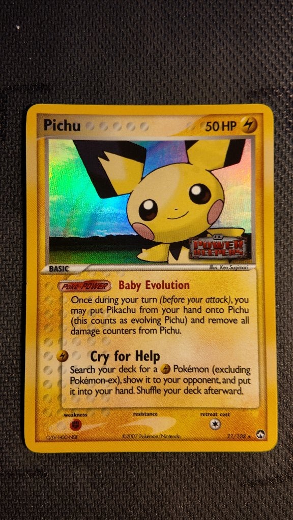 Pichu 21 Power Keepers | Pokemon kaart, Ophalen, Zo goed als nieuw, Losse kaart, Foil