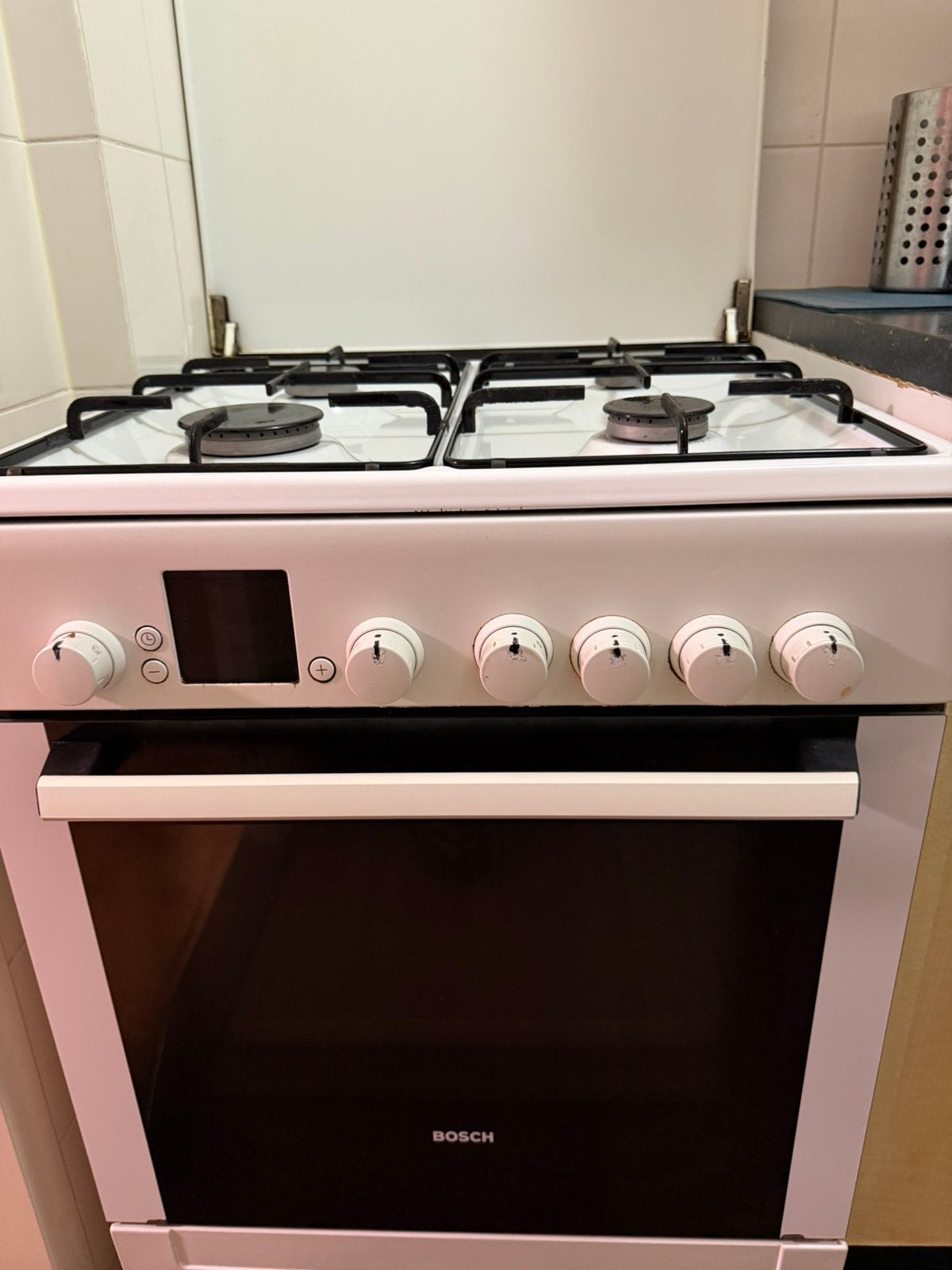 Gasfornuis Bosch, Zo goed als nieuw, Gas, Vrijstaand, 85 tot 90 cm