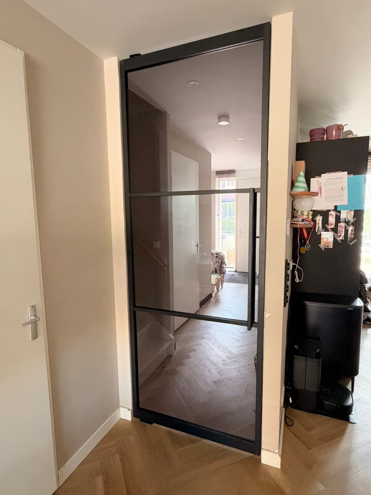 Gewoongers taatsdeur, Ophalen, 215 cm of meer, Binnendeur, Glas