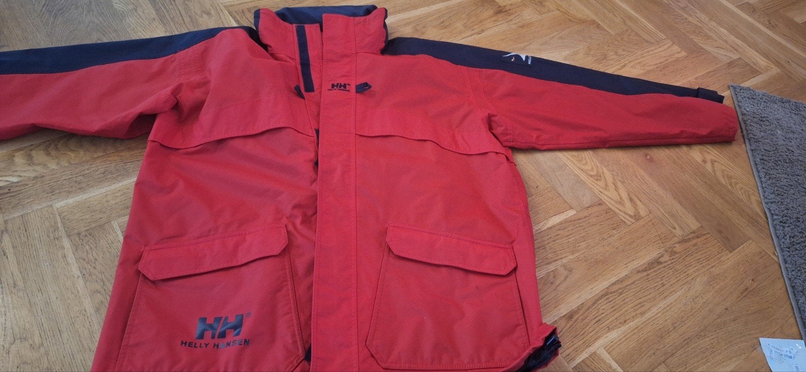 Helly Hansen zeiljas/regenjas rood/blauw maat L, Maat 52/54 (L), Helly Hansen, Ophalen of Verzenden, Gedragen