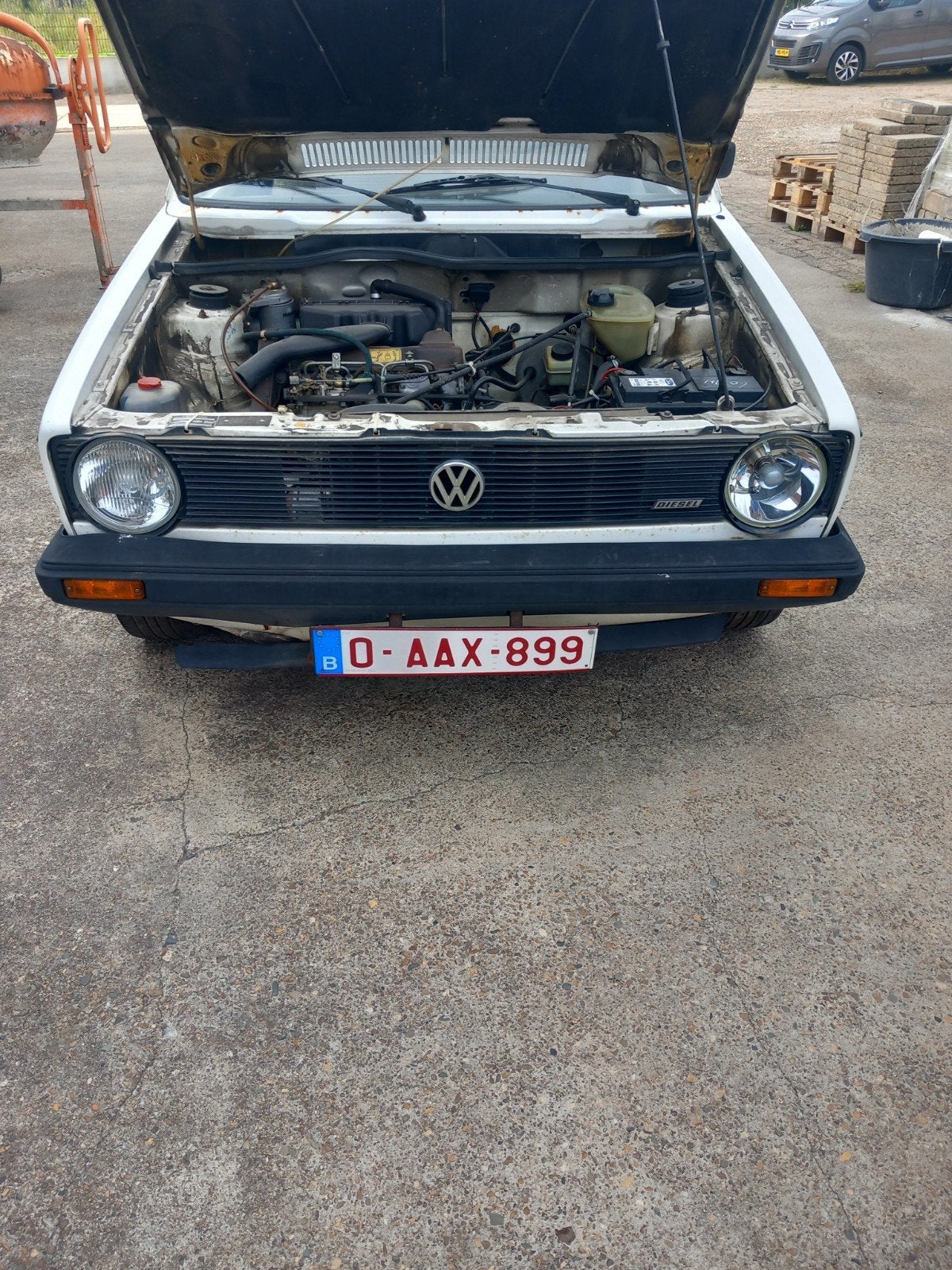 golf mk1 diesel, Voorwielaandrijving, Stof, 1600 cc, Wit