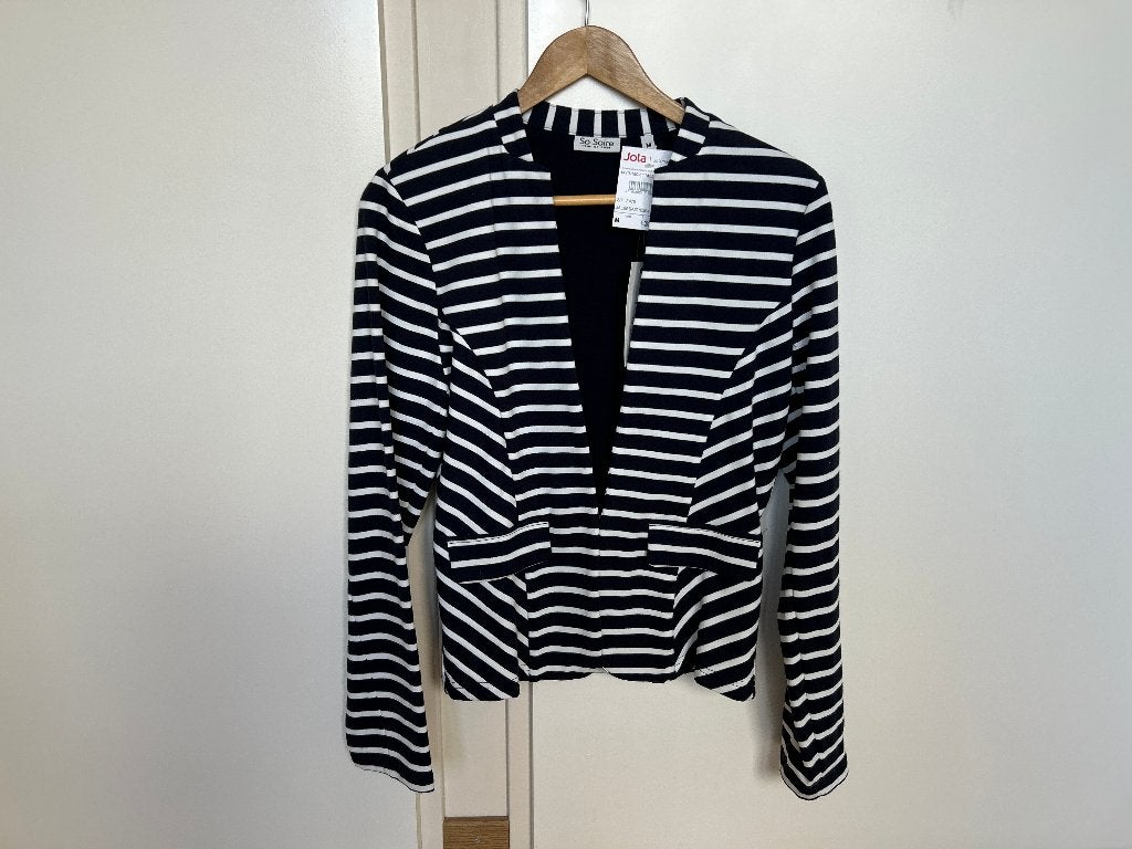 Spinternieuw blauw/wit jasje So Soire maat M, Maat 38/40 (M), So Soire, Blauw, Nieuw