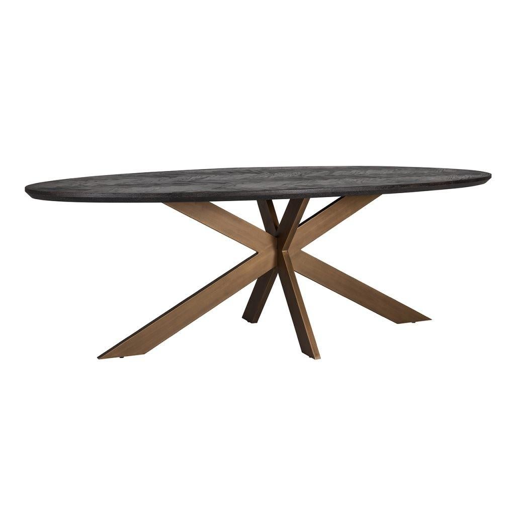 Eettafel blackbone brass richmond interiors, Rechthoekig, Nieuw, 200 cm of meer, 50 tot 100 cm