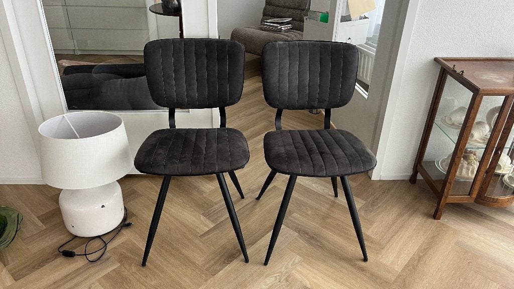 4 eetkamer stoeltjes, Huis en Inrichting, Stoelen, Ophalen, Zo goed als nieuw, Vier, Metaal