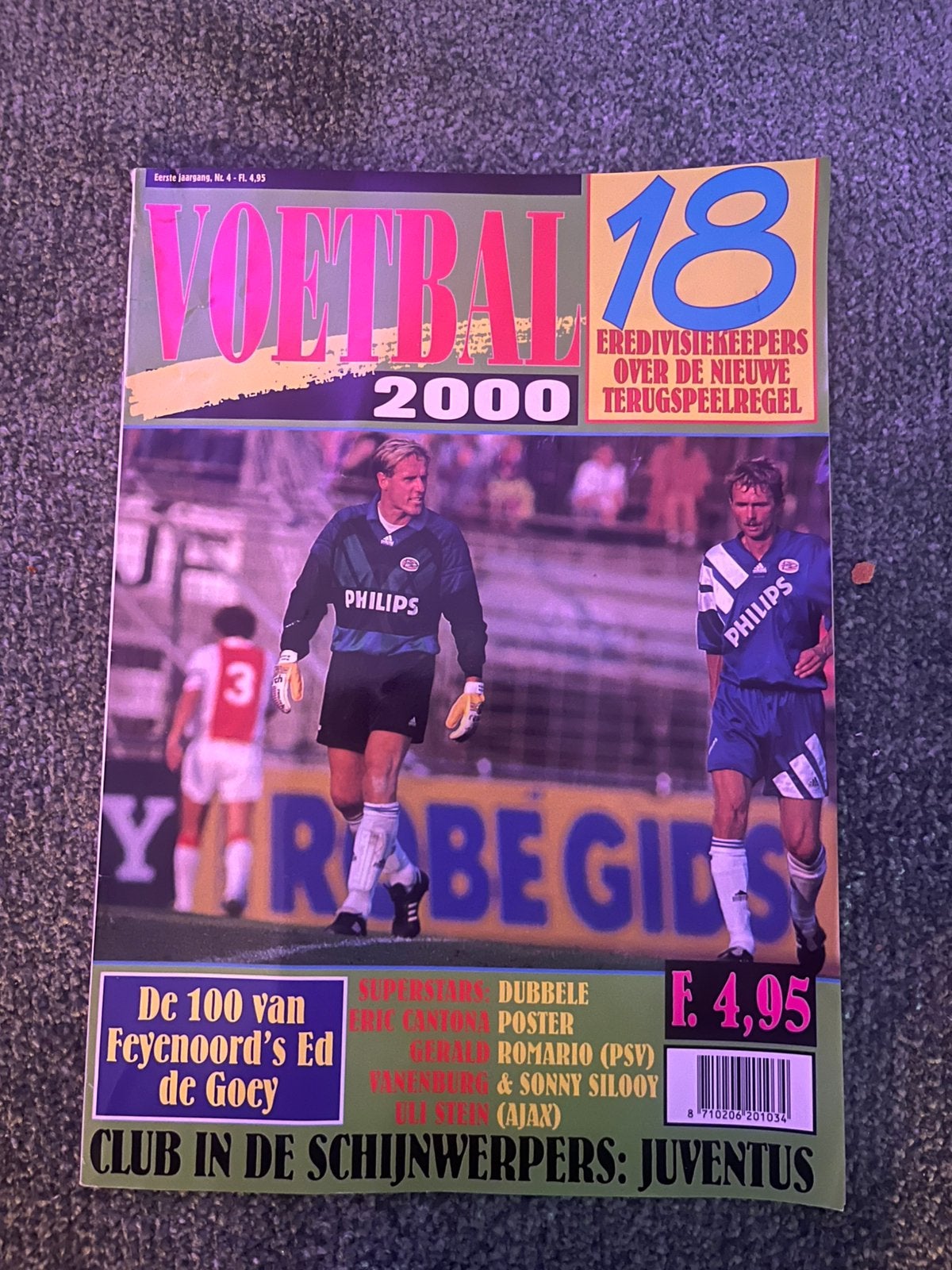 BLAD VOETBAL 2000 MET POSTER ROMARIO/SILOOY, Ophalen of Verzenden, Zo goed als nieuw, PSV, Boek of Tijdschrift