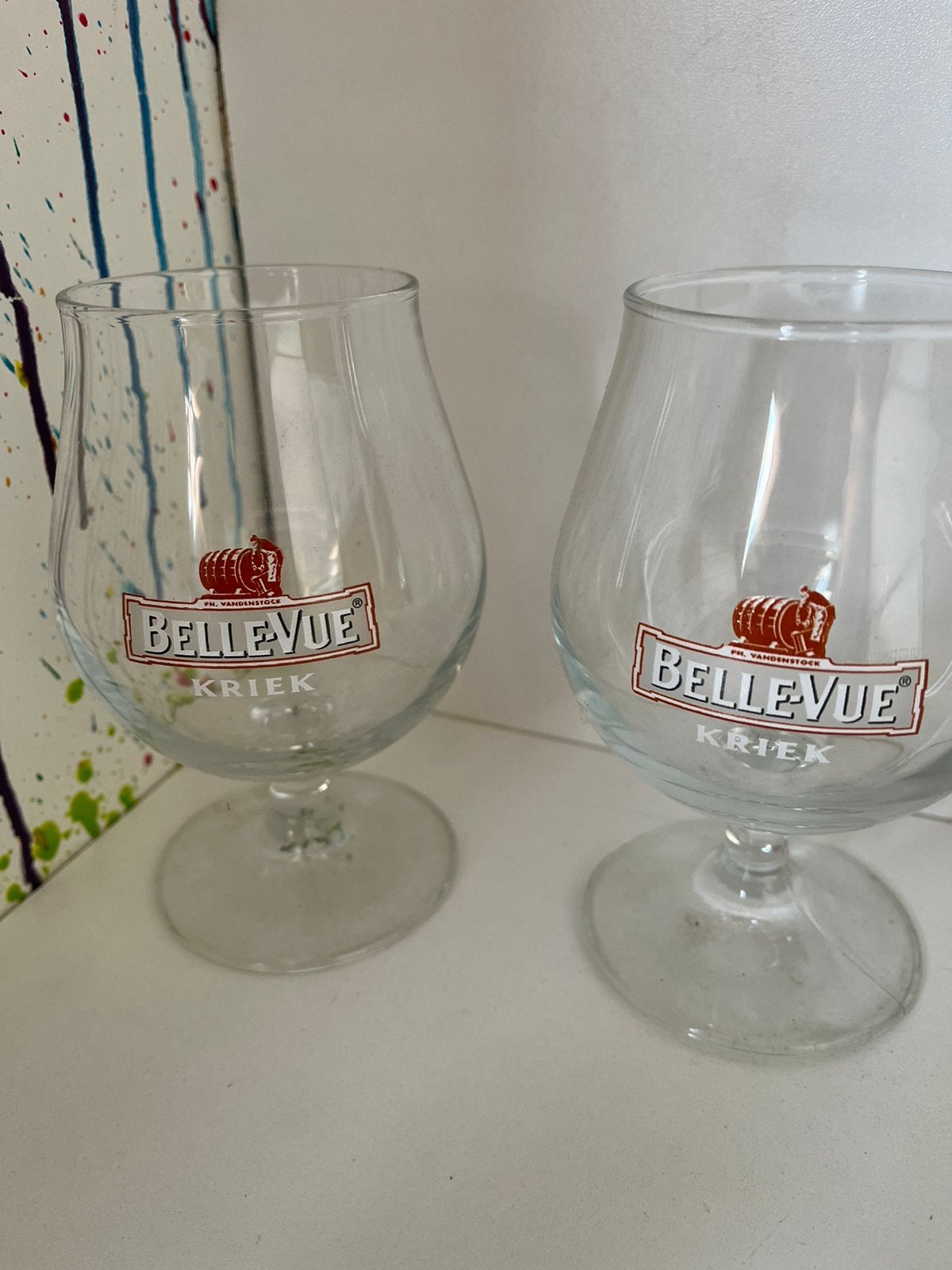 Belle-Vue kriek bierglazen set van 6 glazen, Ophalen of Verzenden, Nieuw, Glas of Glazen, Overige merken
