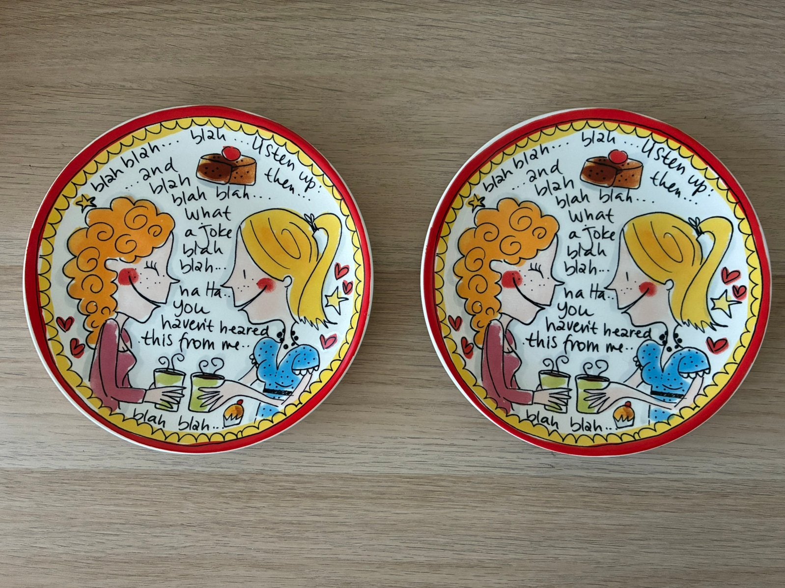 2 blond amsterdam gebaksbordjes 18cm, Ophalen, Zo goed als nieuw, Bord(en), Aardewerk